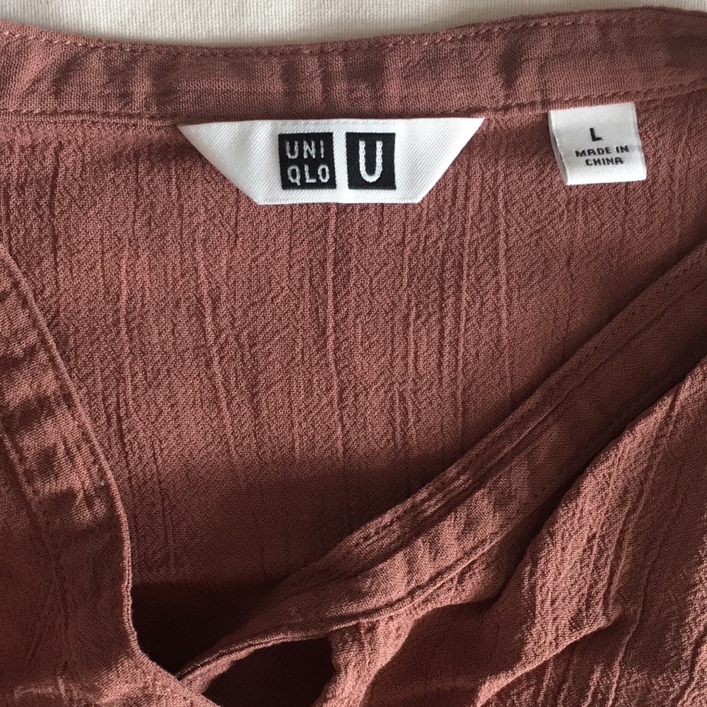 Lemaire x Uniqlo Viscose Bow Tie 3/4 Sleeve Dress - Picture 7 of 10